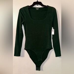 Old Navy Green Long Sleeve Bodysuit